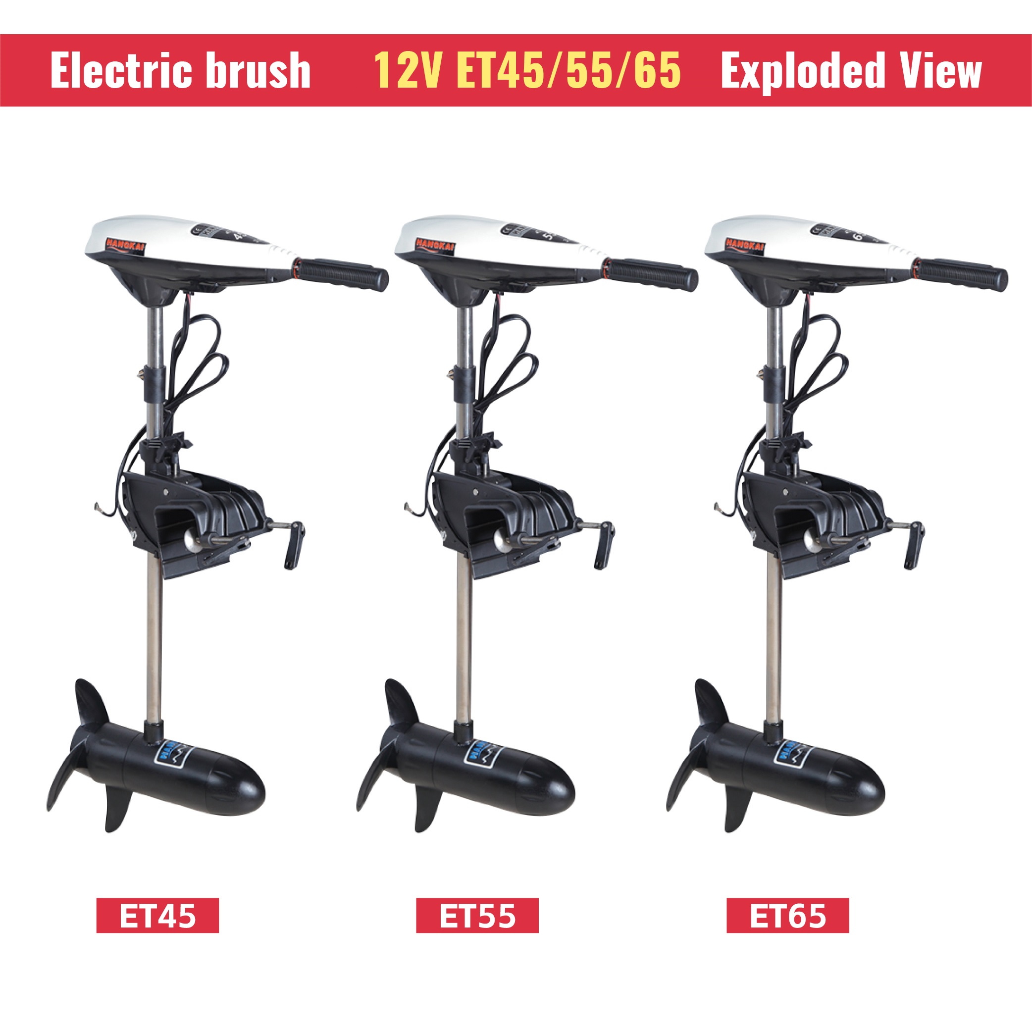 Hoogvermogen 12V 65LB stuwkrac - Fishing Kayak Trolling Motor recensie en prijs